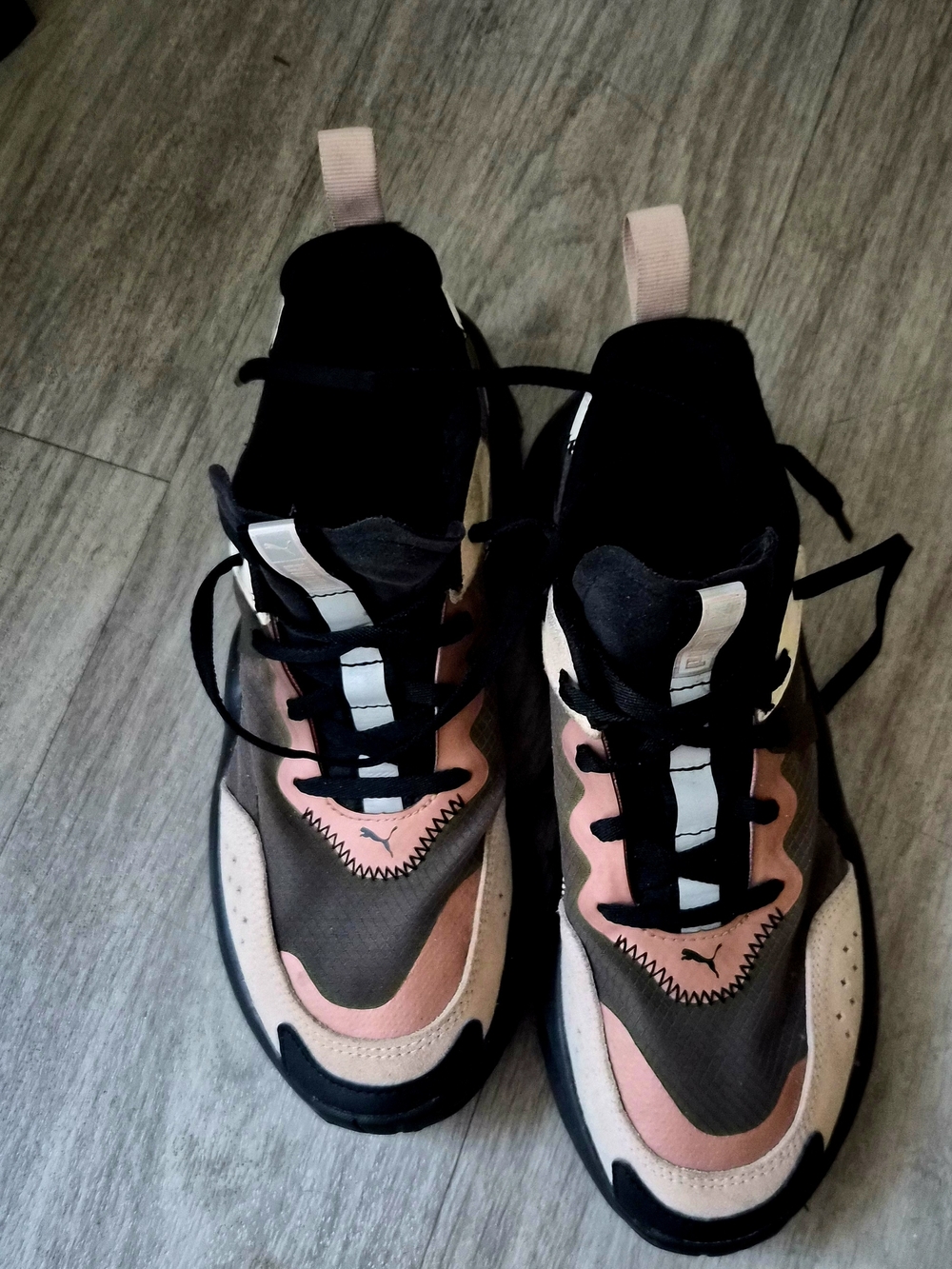 Puma Chunky Trainers in Pink, Black and Olive